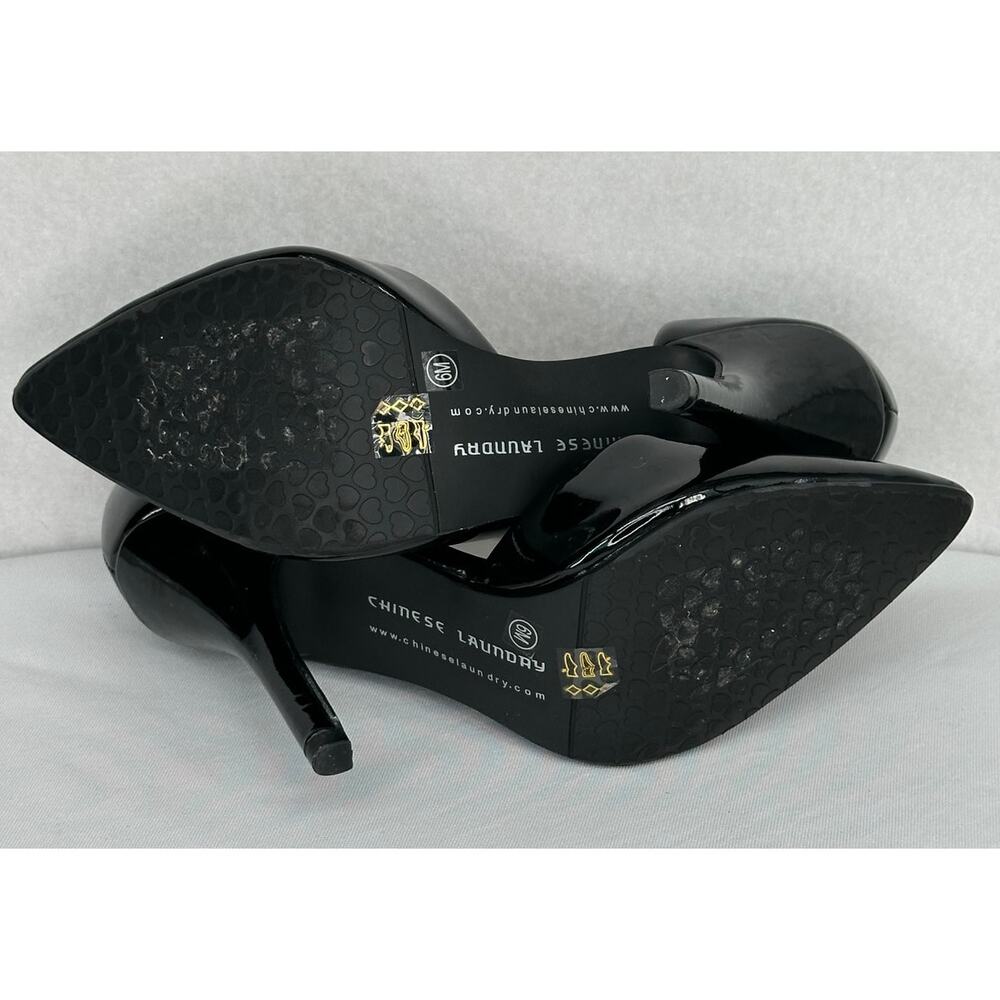 Chinese Laundry Socialite Black Patent Leather Pumps 6M - Picture 7 of 7